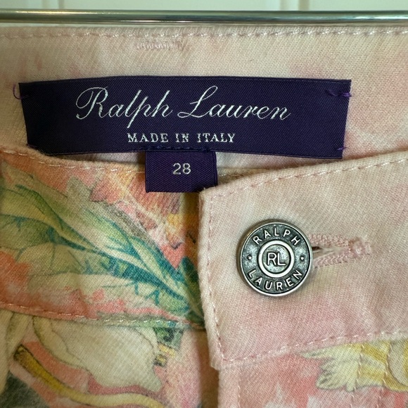 Ralph Lauren Pastel Pink Floral Jeans SZ28 - Picture 6 of 6